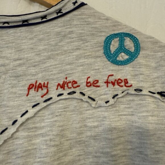 Double D Ranch Women’s Tee Shirt Top Uncle Sam Freedom USA Peace Patriotic XL - Picture 4 of 11